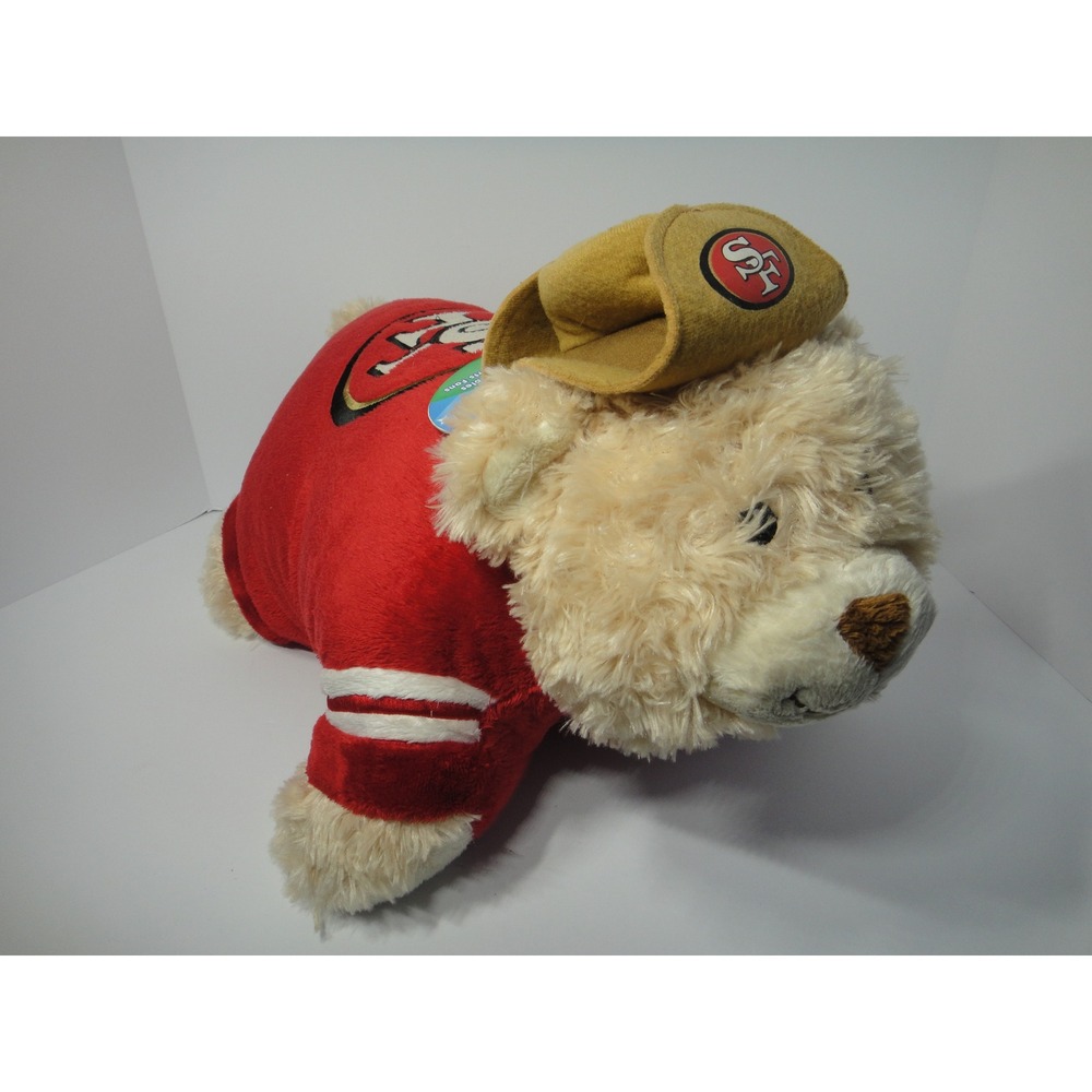 San Francisco 49ers Pillow Pets Plush Bear NFL Red Gold New with Tags 18 Inch